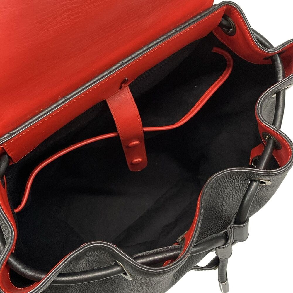 Christian Louboutin Explorer Funk Backpack Backpack Black Red Leather Rubber - Picture 7 of 15